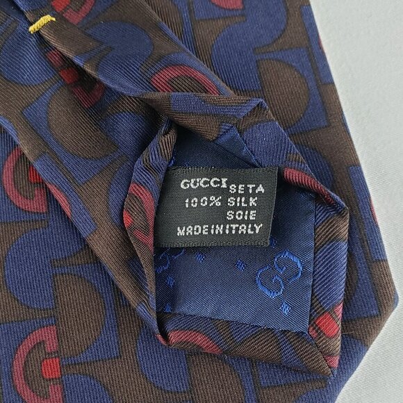 Gucci Blue Silk Mens Tie 3.5"x57" - Picture 5 of 6